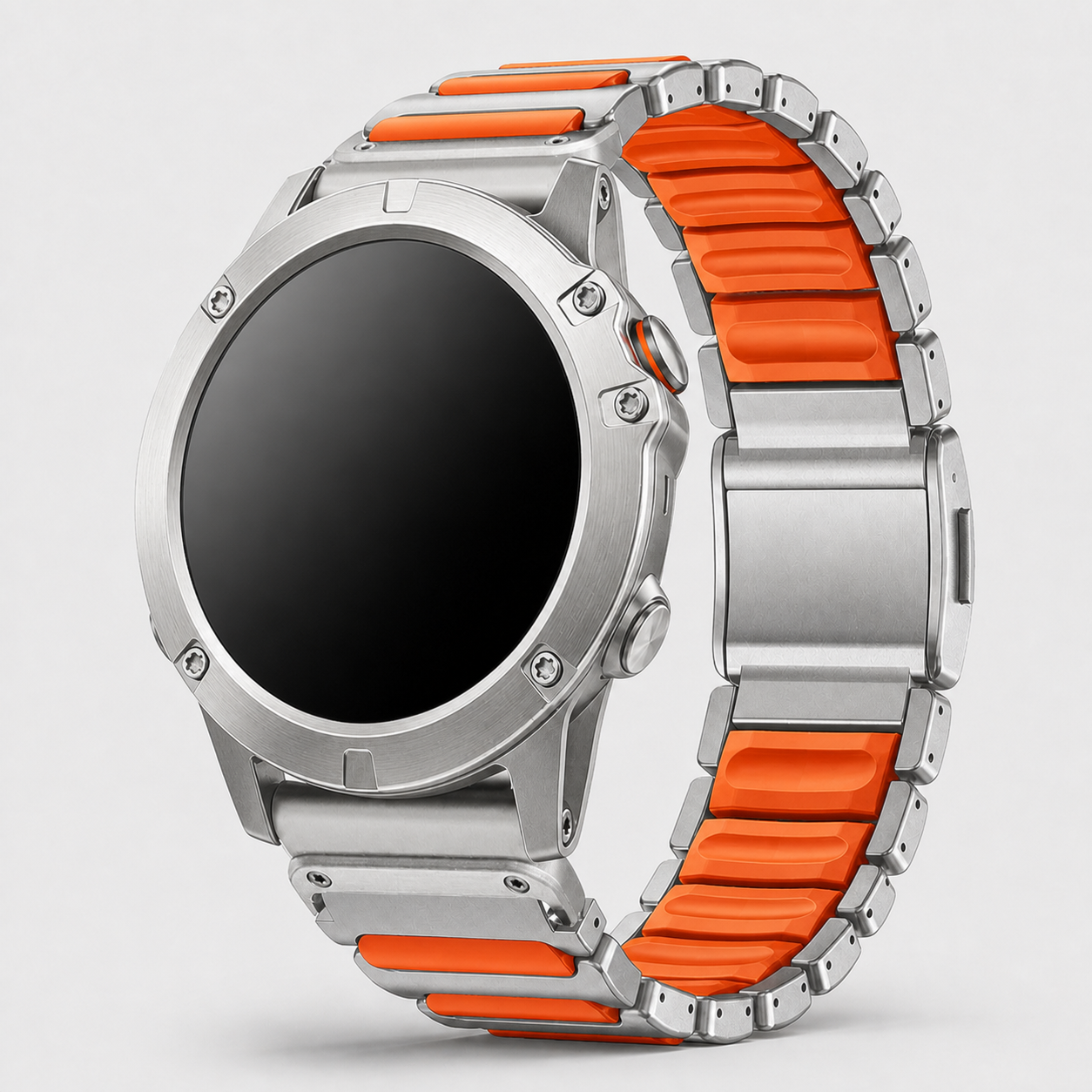Image of Zephyr — Stainless Silicone Link — Garmin QuickFit 22