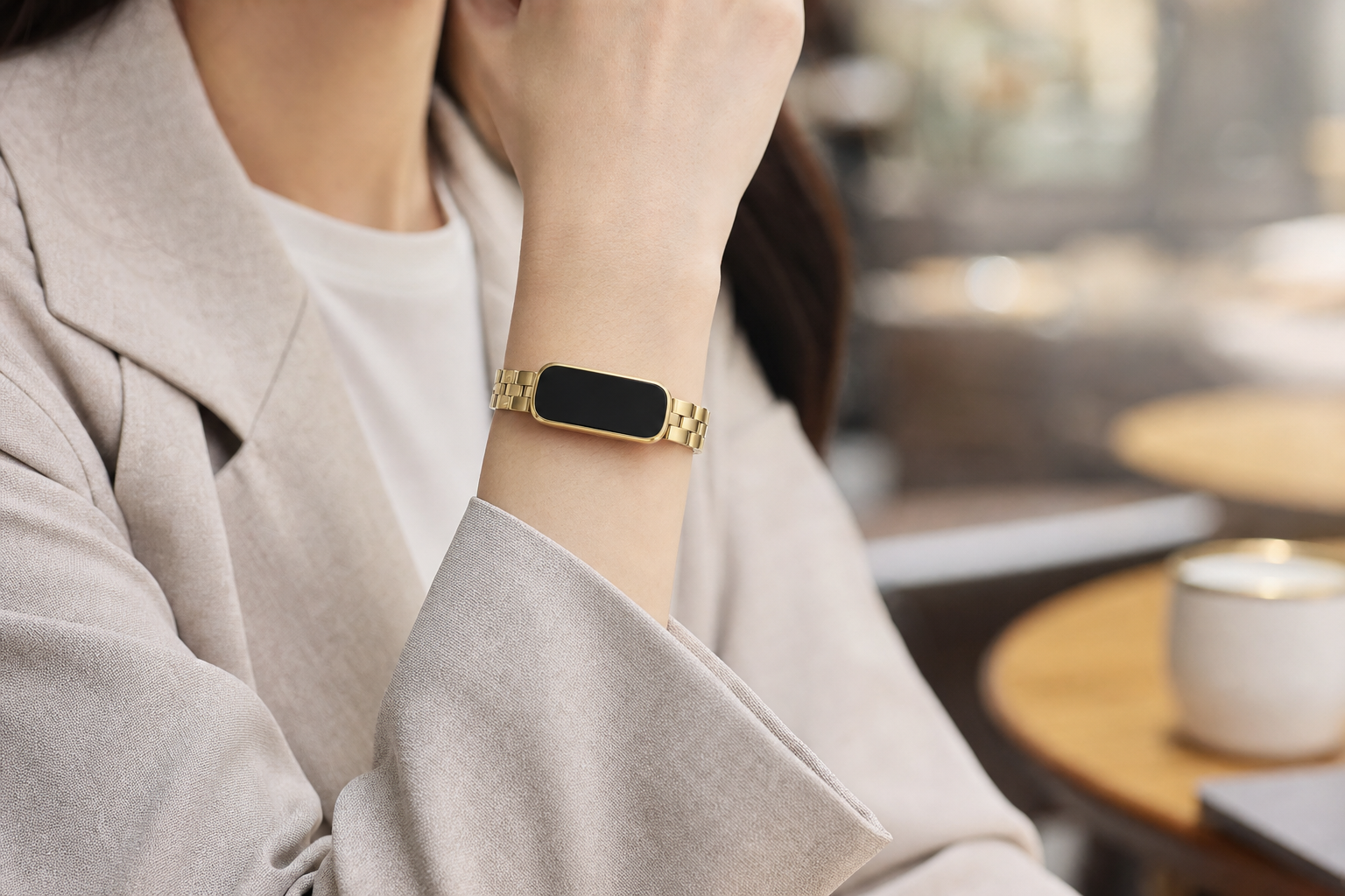 Image of Veyra — Stainless Link Strap — Fitbit Luxe