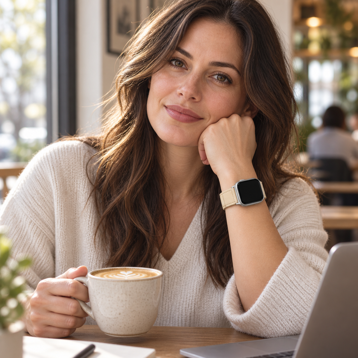 Image of Harper — Genuine Leather Band — Fitbit Versa 3/4 & Sense 1/2