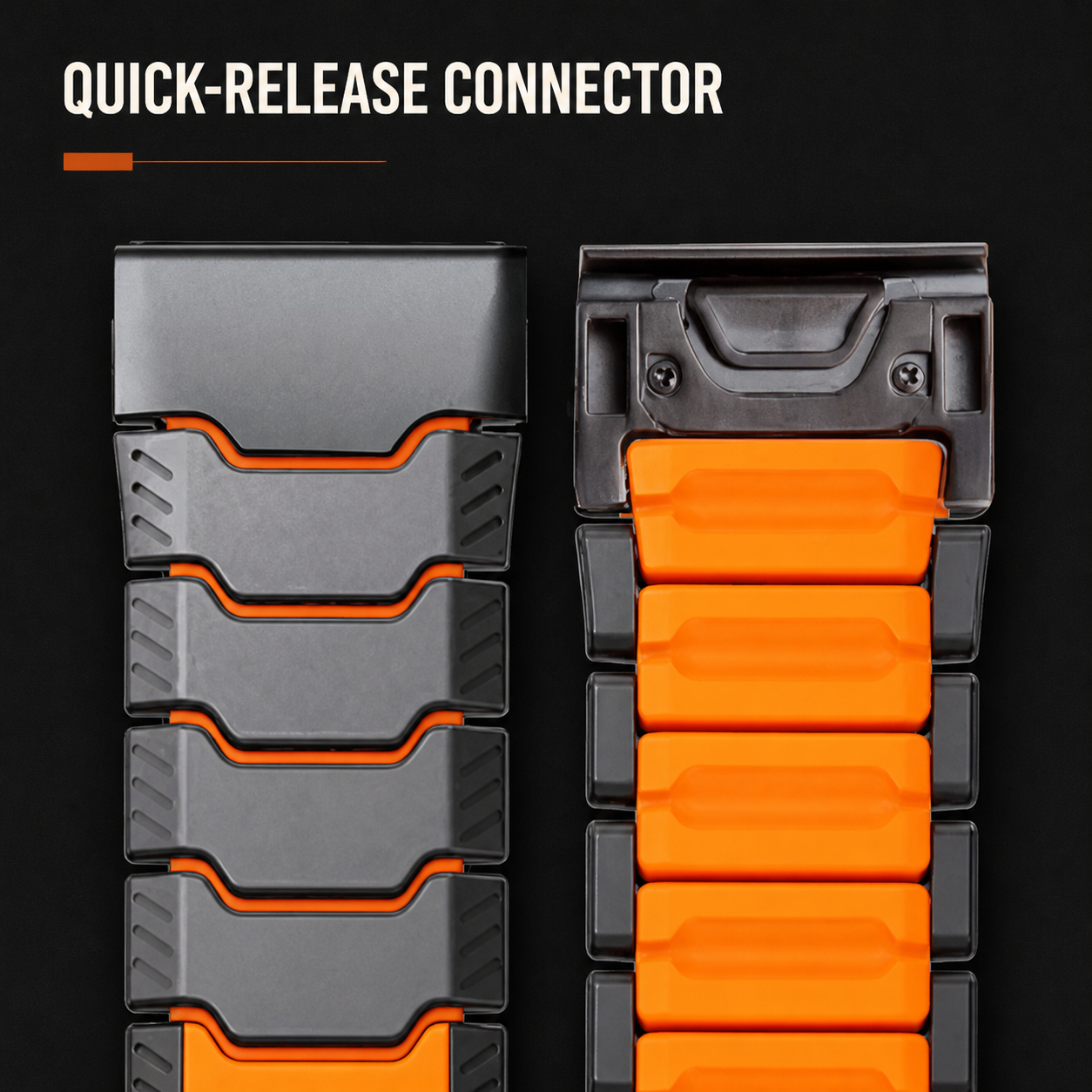 Image of Kovar — Stainless Silicone Link — Garmin QuickFit 26
