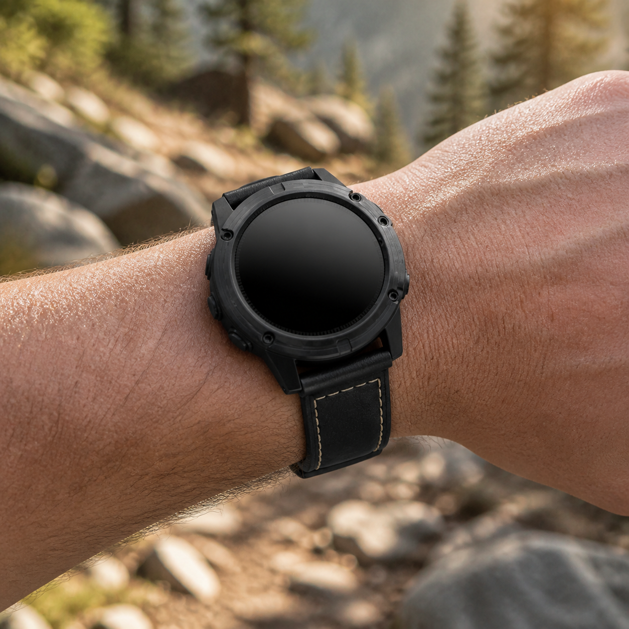 Image of Ronan — Genuine Leather Band — Garmin QuickFit 20