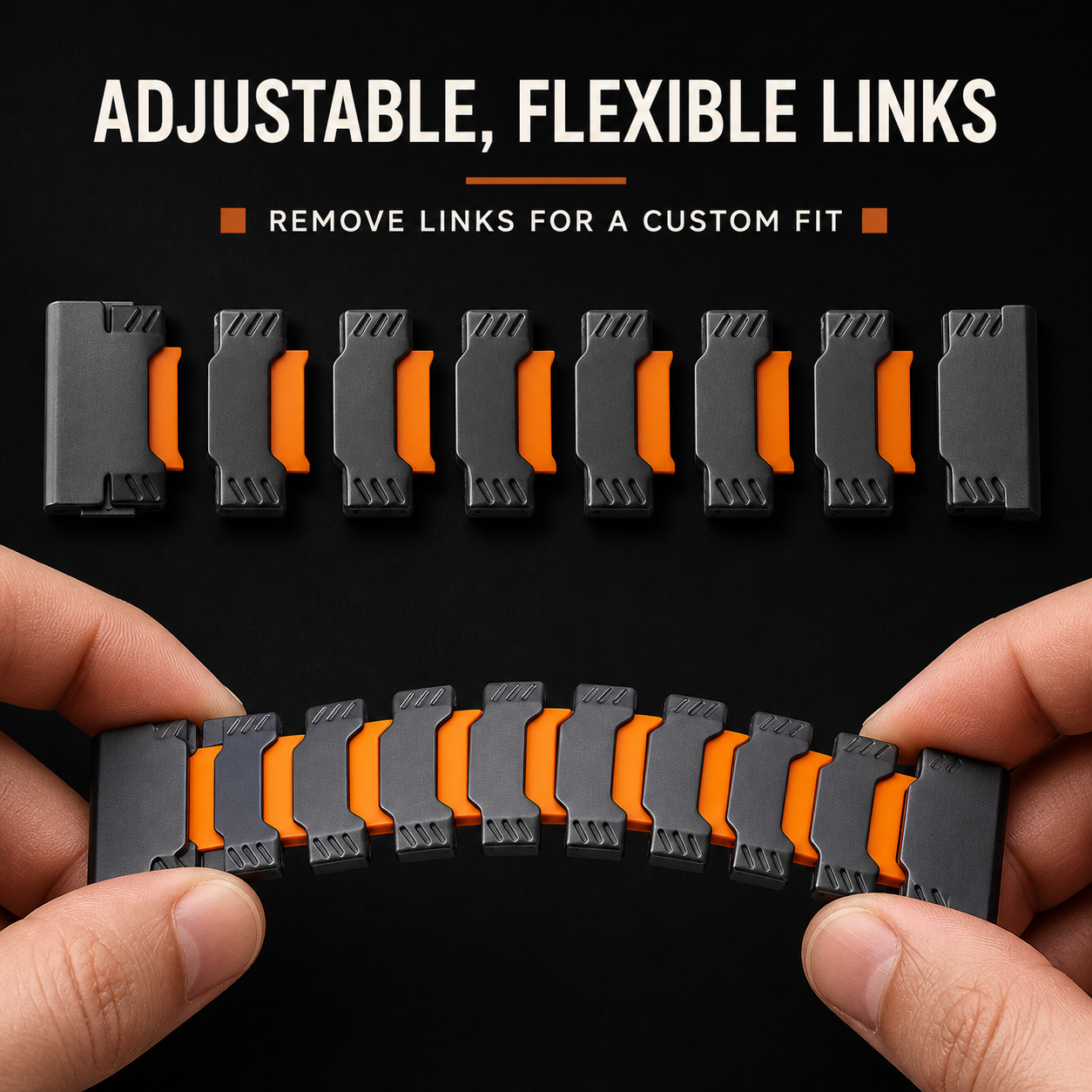 Image of Kovar — Stainless Silicone Link — Garmin QuickFit 22