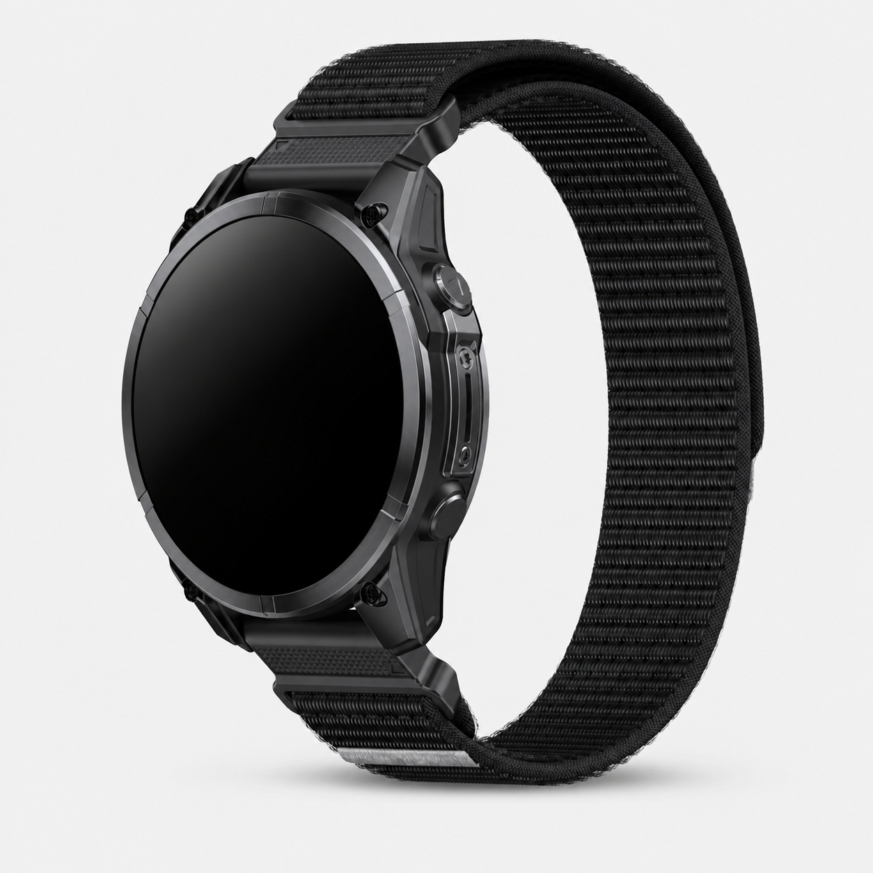 Image of Kestrel Black and Grey nylon loop on a Garmin watch