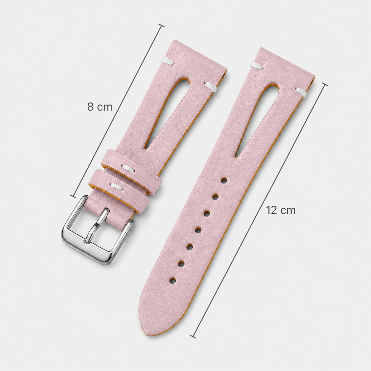 Image of Leora leather band lengths: short side 8 cm and long side 12 cm