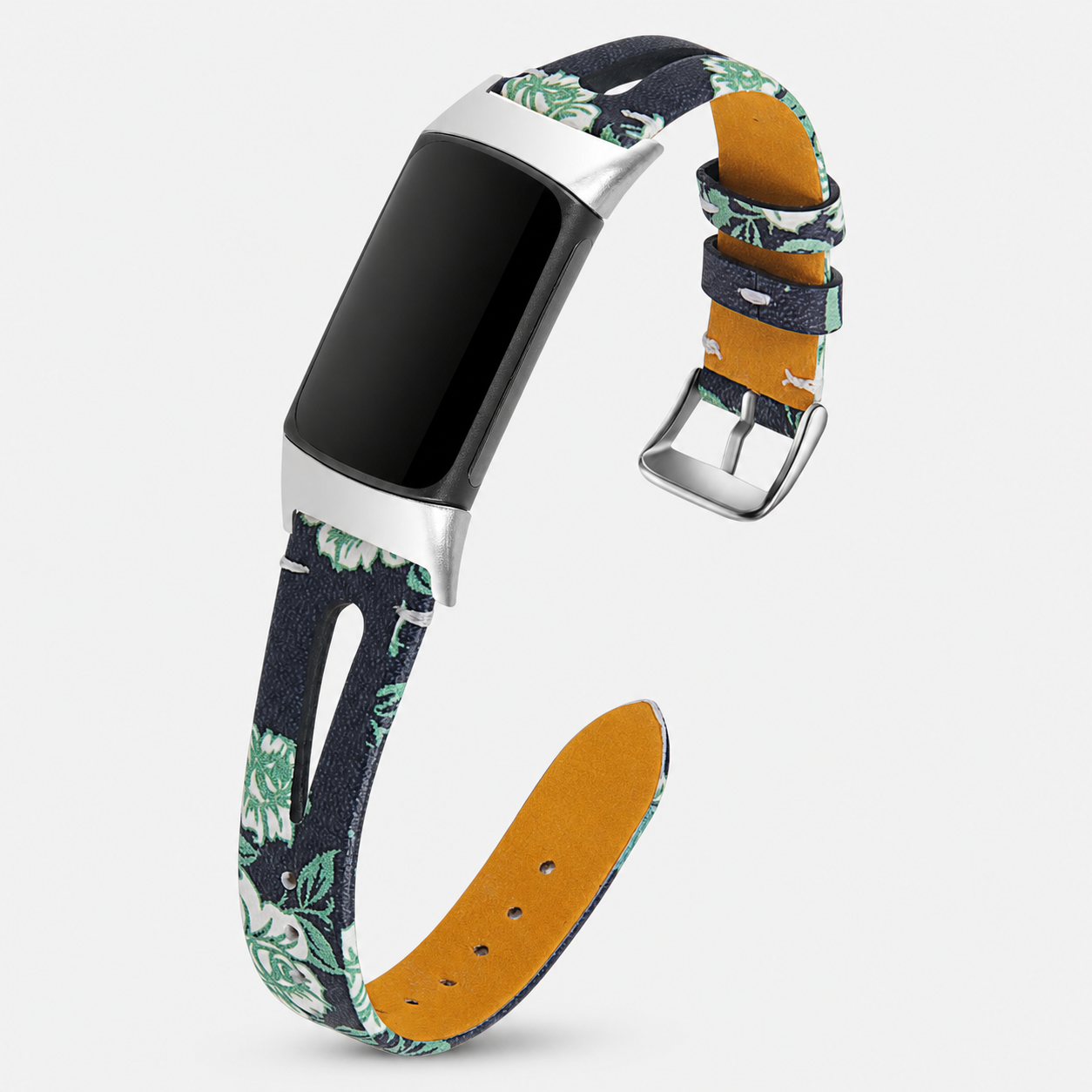 Image of Leora Genuine Leather Band for Fitbit Charge 5/6 - facing left - image 01