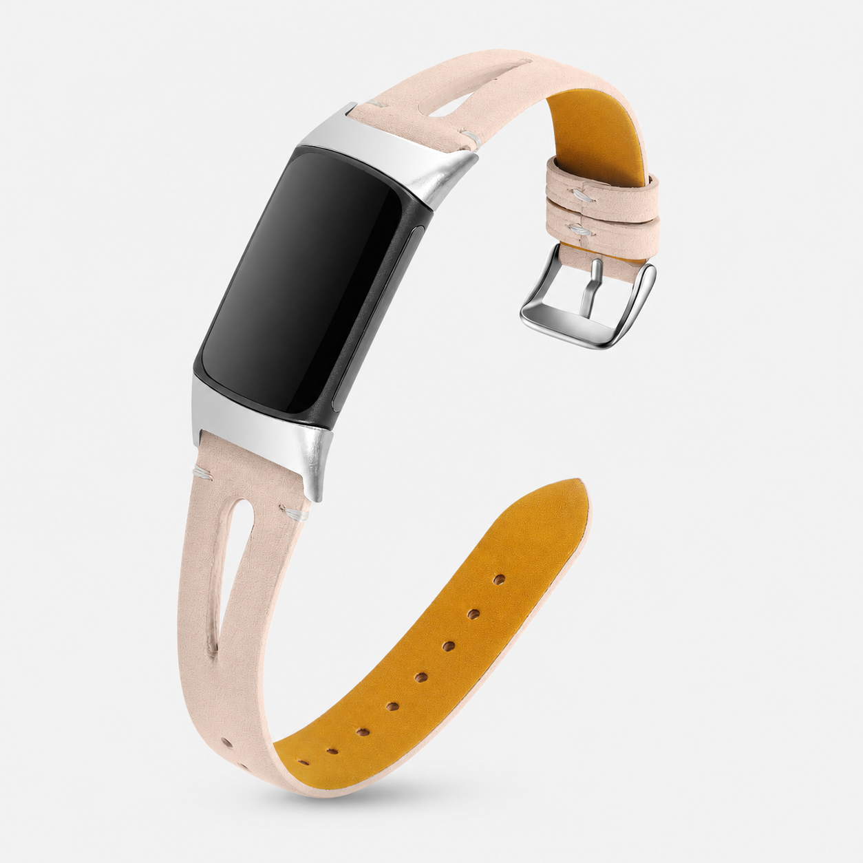 Image of Leora Genuine Leather Band for Fitbit Charge 5/6 - facing left - image 02