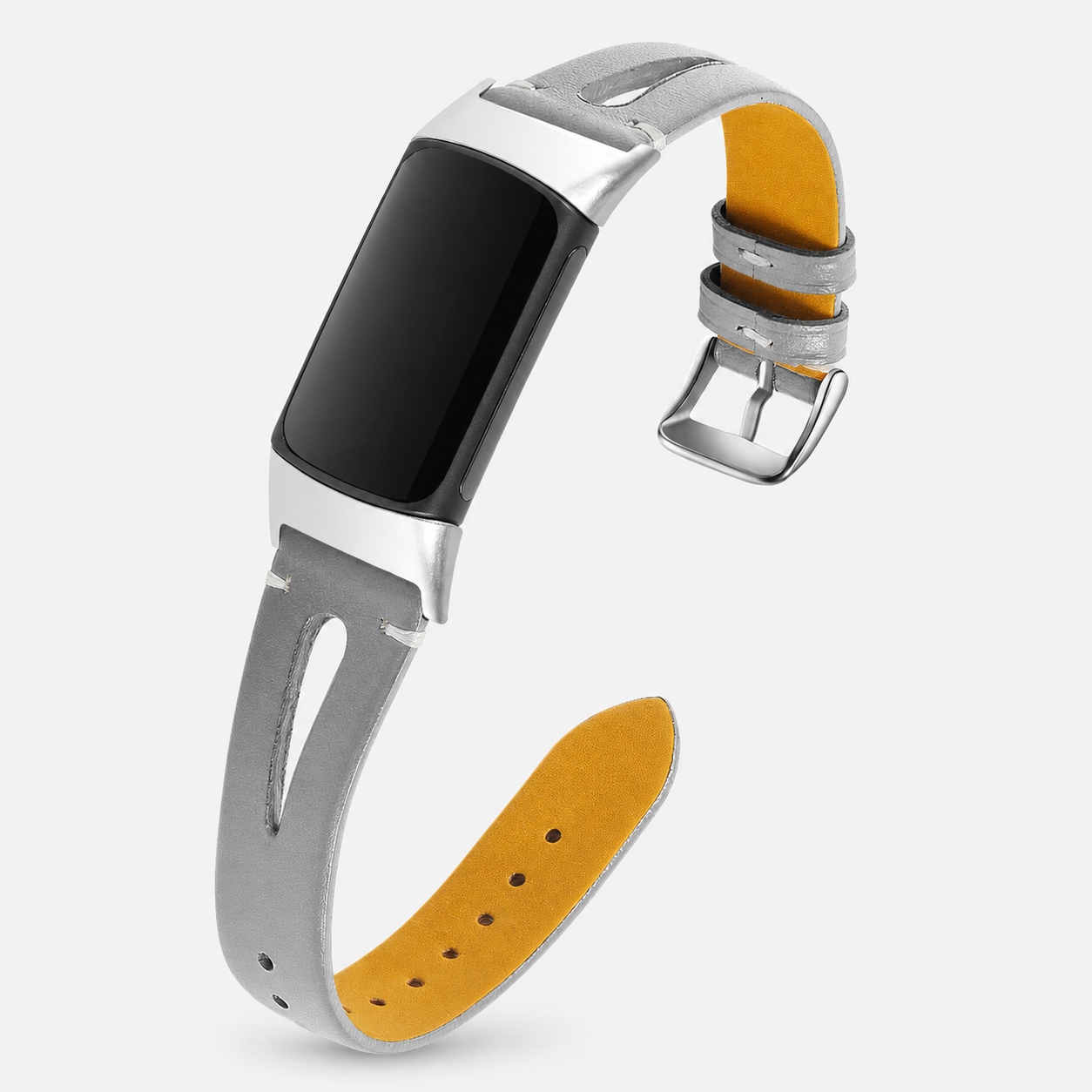 Image of Leora Genuine Leather Band for Fitbit Charge 5/6 - facing left - image 03