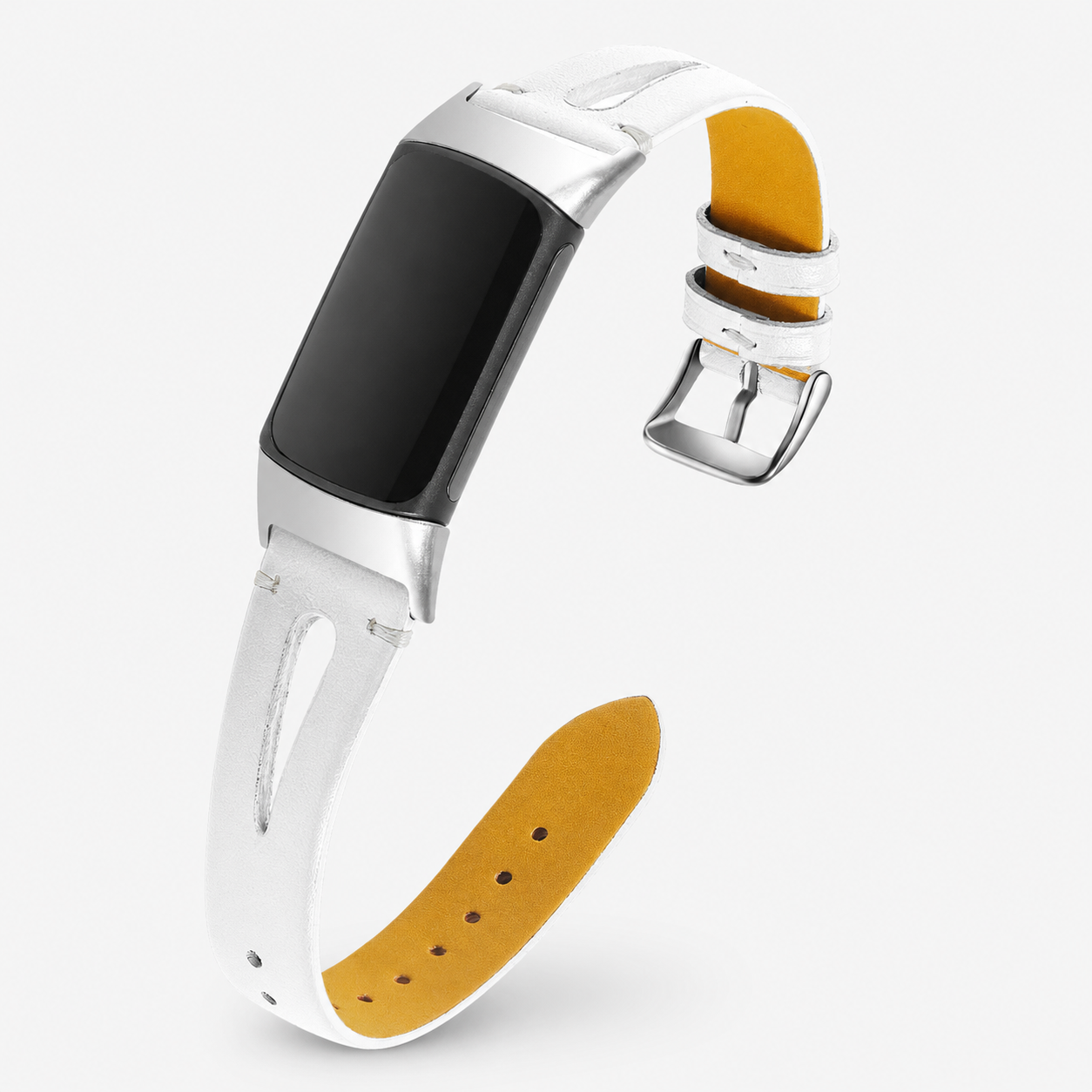 Image of Leora Genuine Leather Band for Fitbit Charge 5/6 - facing left - image 04