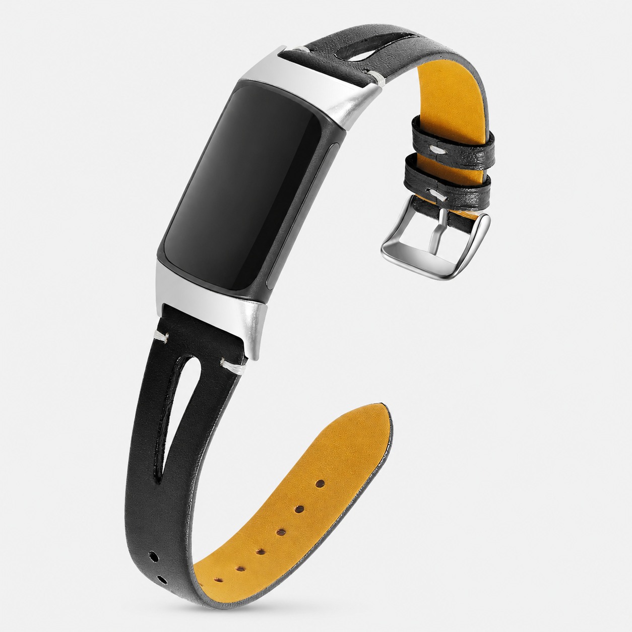Image of Leora Genuine Leather Band for Fitbit Charge 5/6 - facing left - image 05
