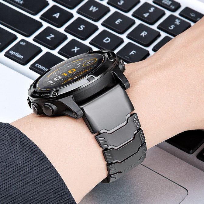 Image of Kovar — Stainless Silicone Link — Garmin QuickFit 22
