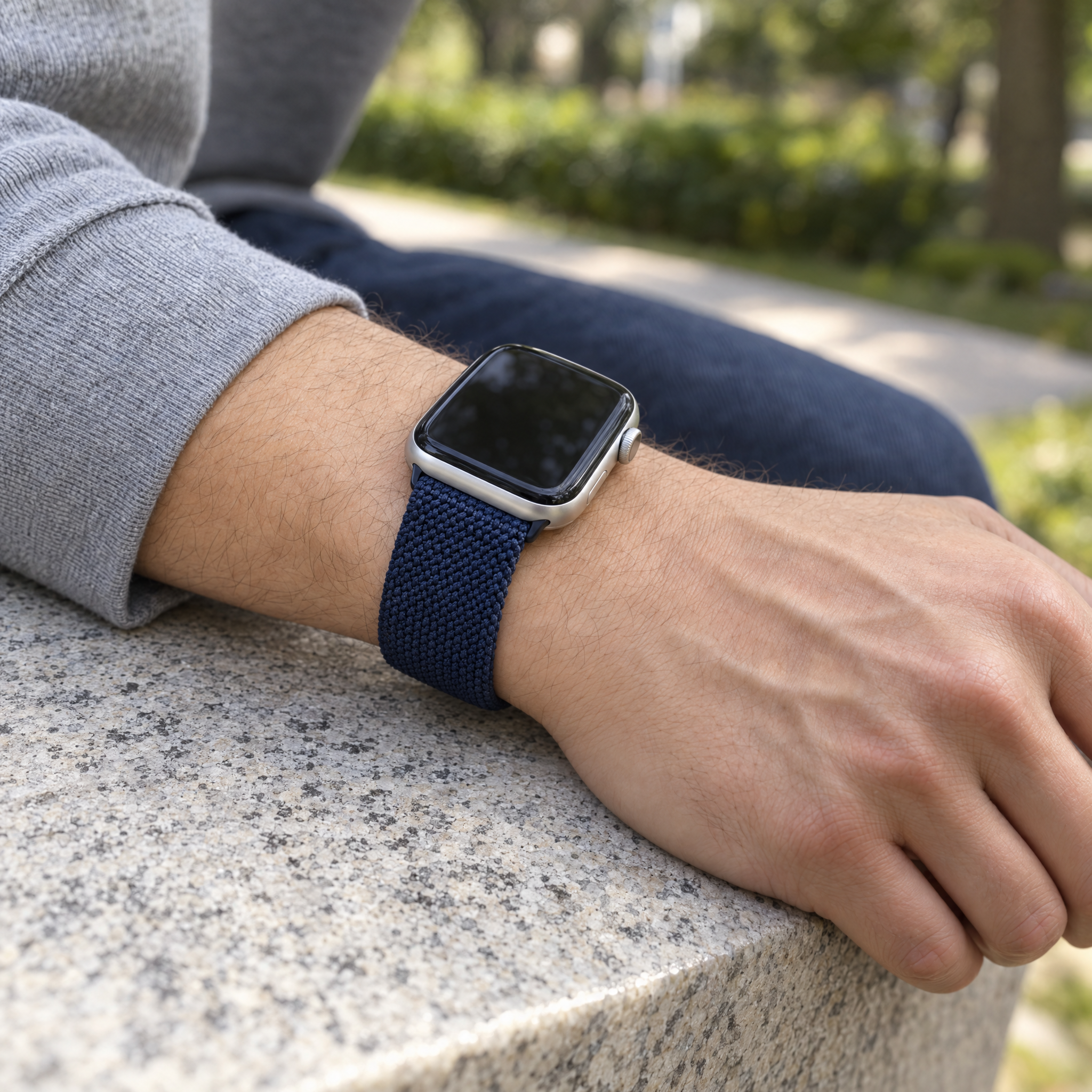 Image of nylon watch bands worn on a wrist